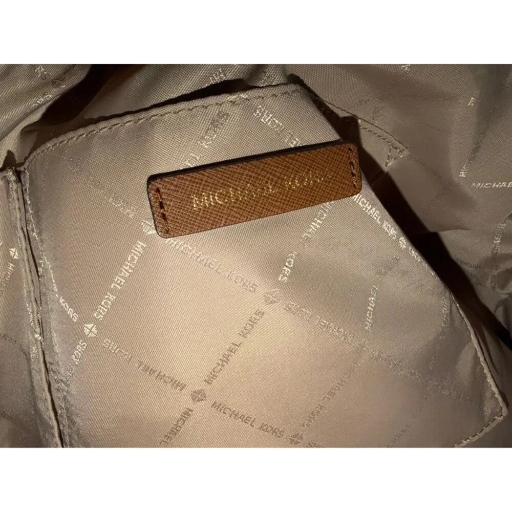Michael Kors Jet Set Large Saffiano Leather Tote Bag - Luggage Tan